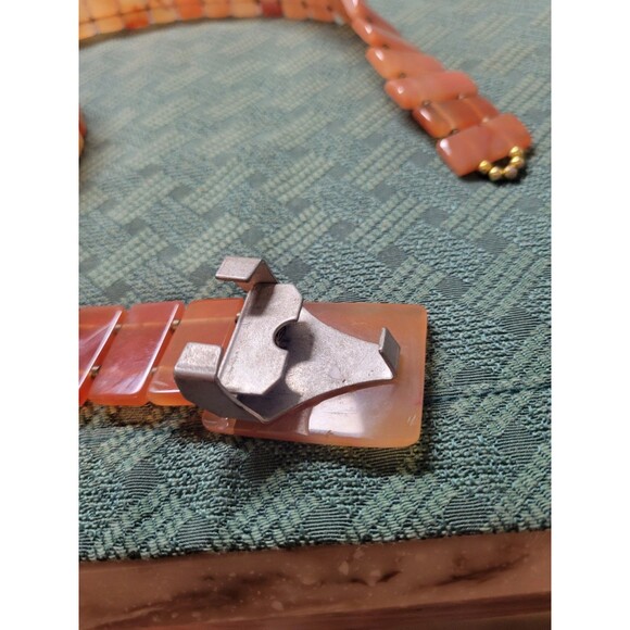 Polished Carnelian Agate Belt and Buckle  48 inches by 1 inch Very Rare